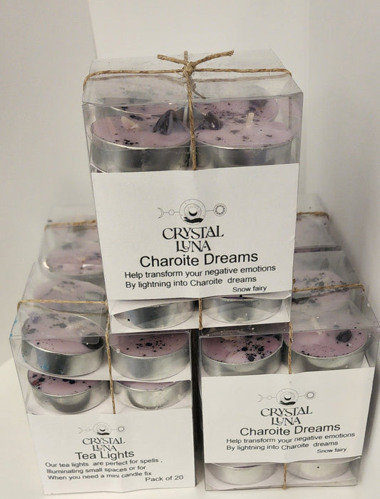 Charoite Dreams Tea light candles pack of 20